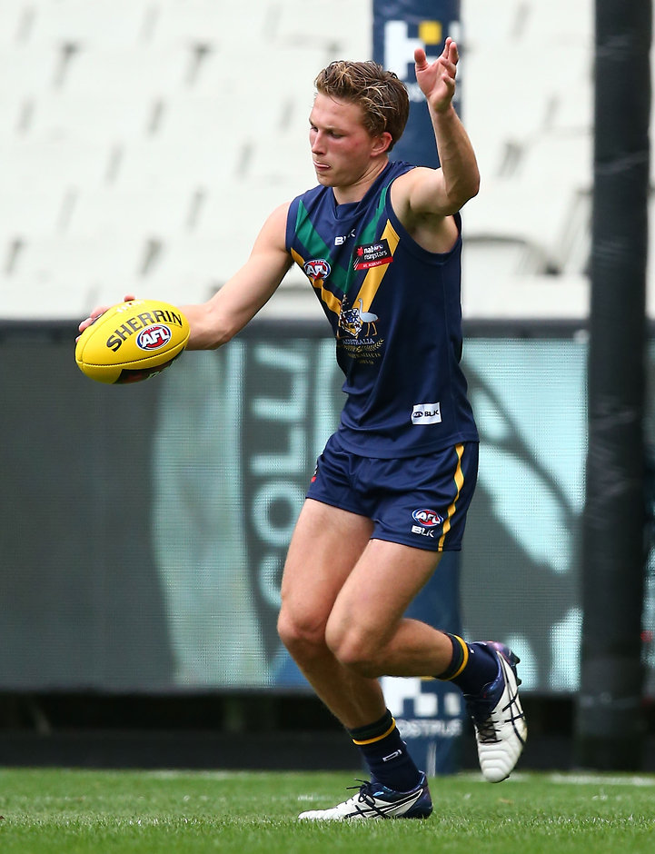 AFL 2016 Media - AFL Academy v Werribee MELBOURNE, AUSTRALIA - APRIL 1: Alex Witherden in action during the AFL Academy v Werribee match at the MCG in Melbourne, Australia on April 1, 2016. (Photo by Scott Barbour/AFL Media)